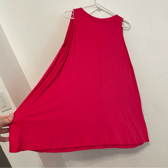 LANE BRYANT Plus Size Solid Pink V-Neck Sleeveless Tunic Swing Tank Top 18 20 2X - Picture 11 of 11